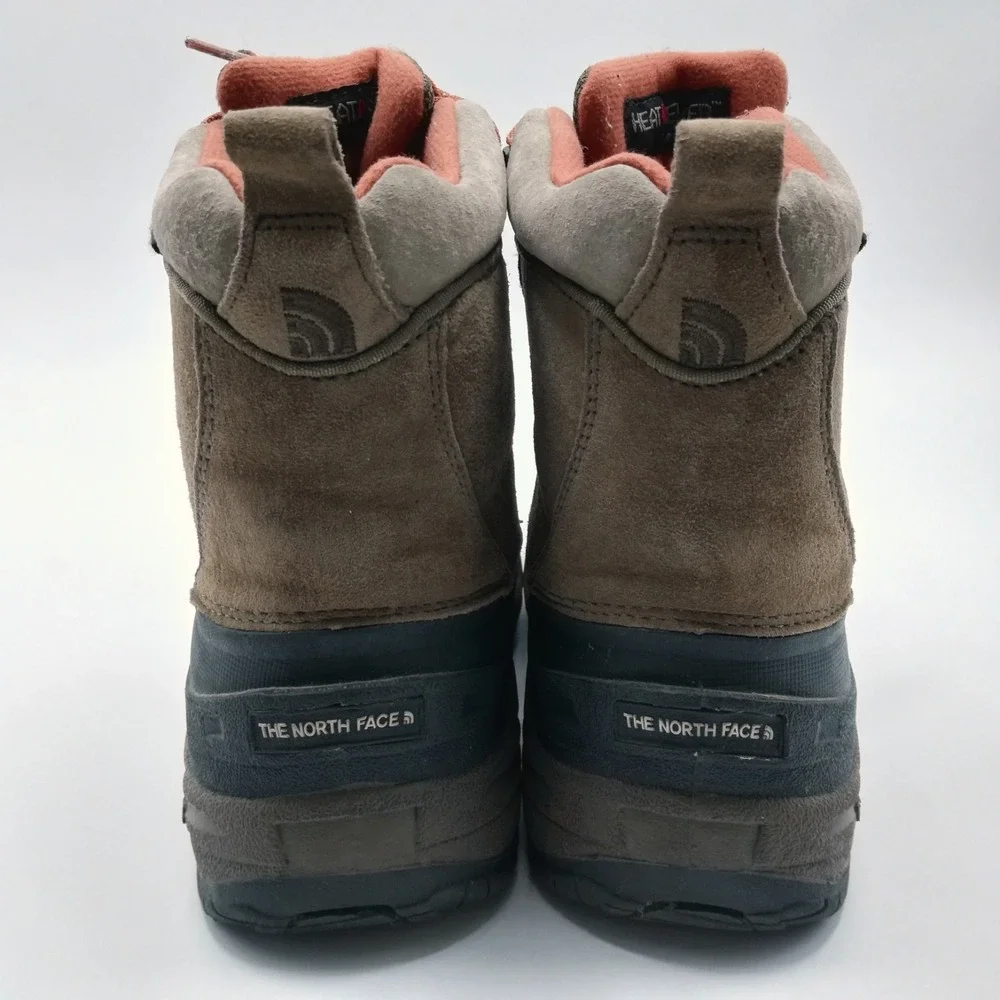 The North Face Boots Youth Boys Chilkat II‎ Snow Waterproof Tan Suede Orange 7